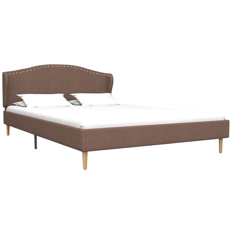 

Estructura de Cama de Tela Marrón 140x200 cm - Marrón - Vidaxl