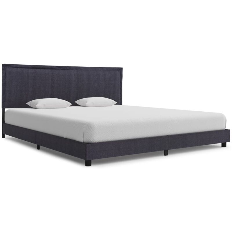 

Estructura de Cama de Tela Gris Oscuro 160x200 cm - Gris - Vidaxl