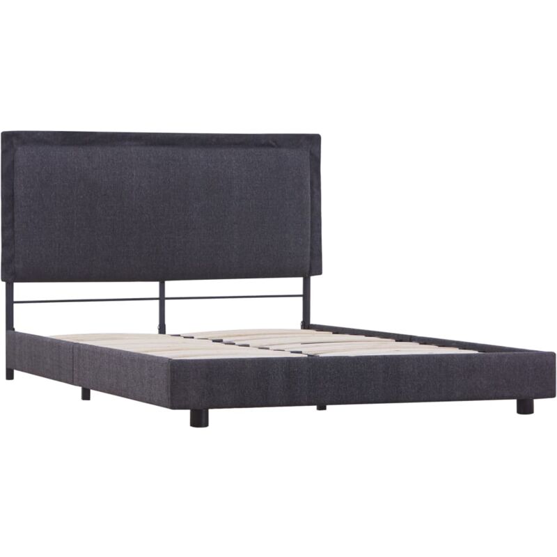 

Estructura de Cama de Tela Gris Oscura 140x200 cm - Gris - Vidaxl