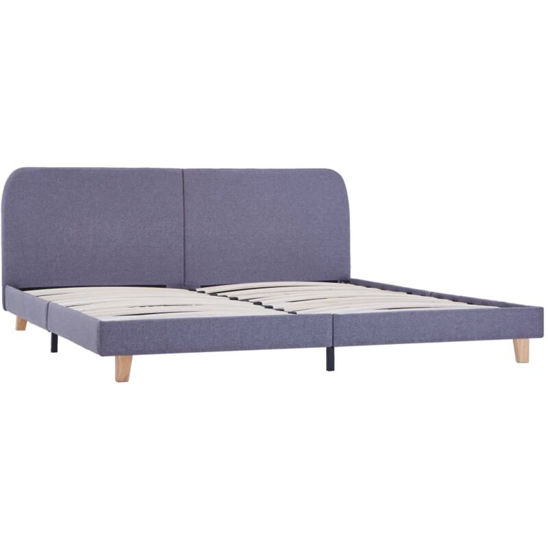

Estructura de Cama de Tela Gris Claro 180x200 cm - Gris - Vidaxl