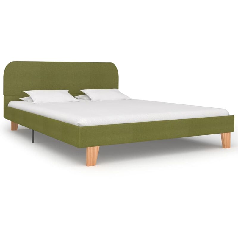

vidaXL Estructura de Cama de Tela Verde 140x200 cm - Verde