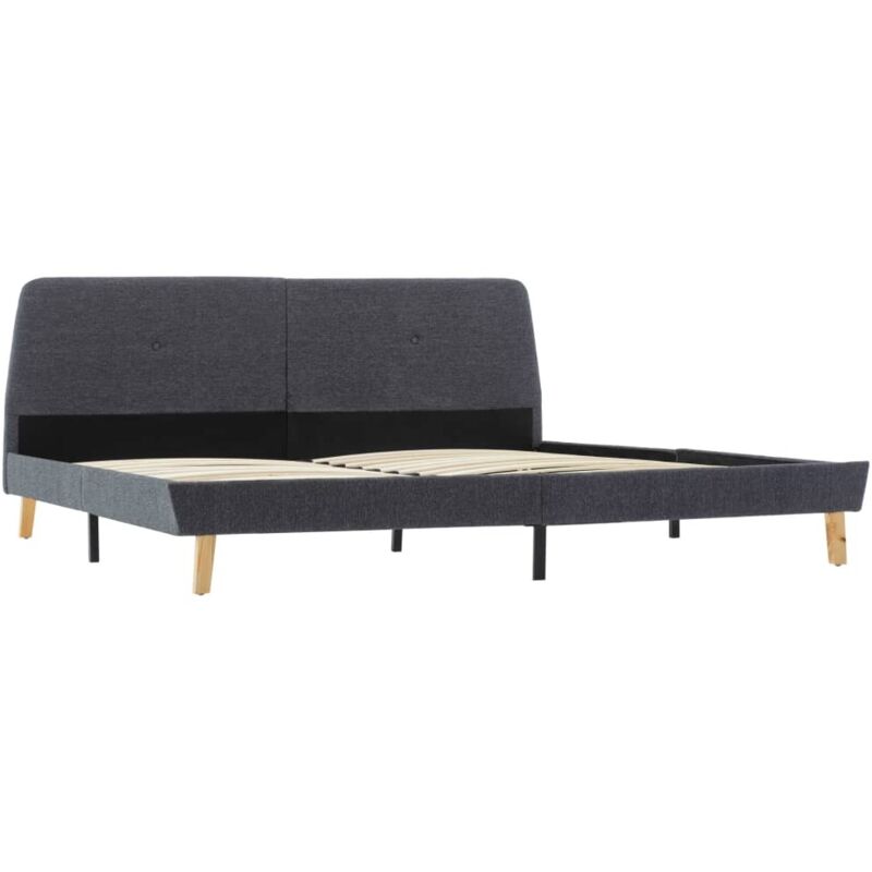

vidaXL Estructura de Cama de Tela Gris Oscuro 180x200 cm - Gris