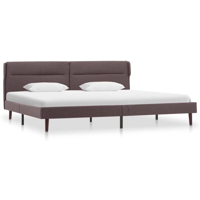 

Estructura de cama de tela gris taupe 140x200 cm
