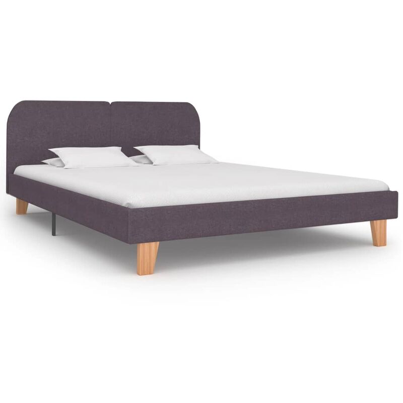 

Estructura de cama de tela gris topo 160x200 cm