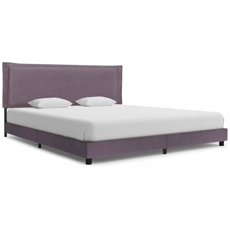 

Estructura de cama de tela gris topo 180x200 cm
