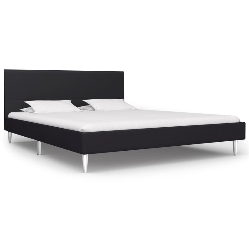 

Estructura de cama de tela negro 140x200 cm - Negro