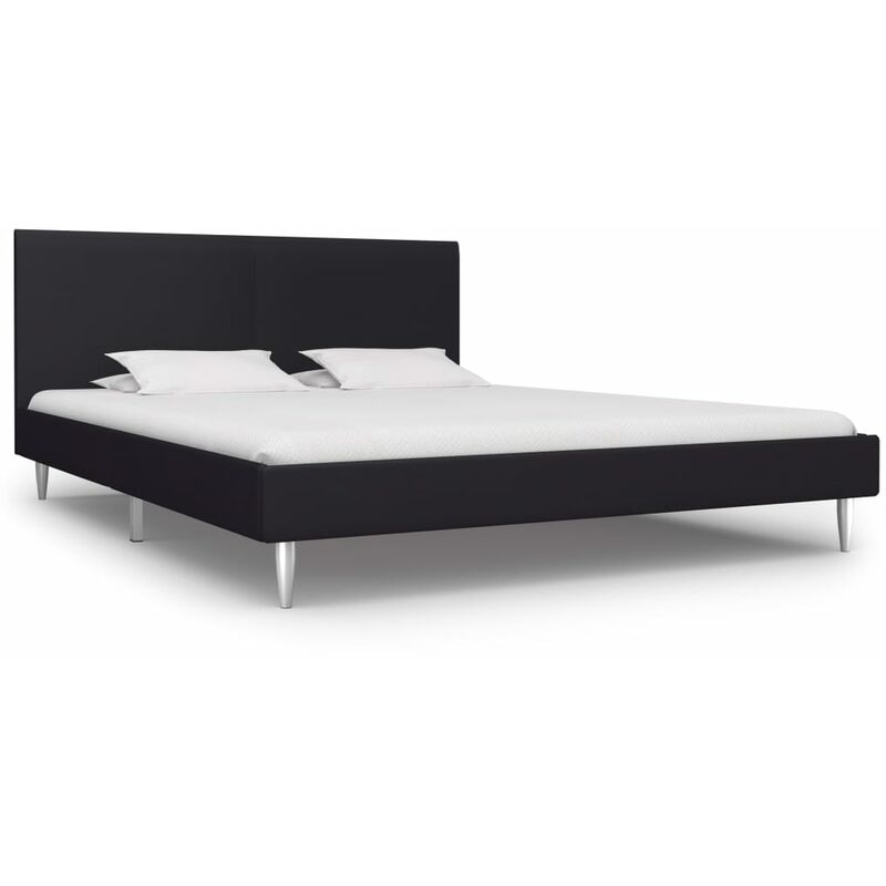

Estructura de cama de tela negro 180x200 cm - Negro