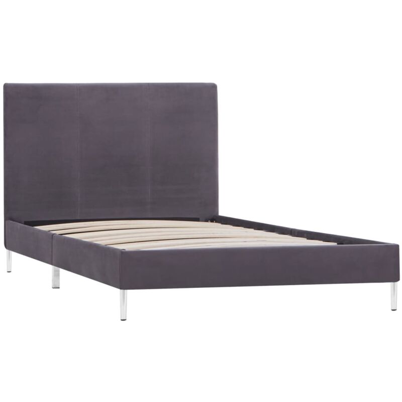 

vidaXL Estructura de Cama de Tela Gris 90x200 cm - Gris