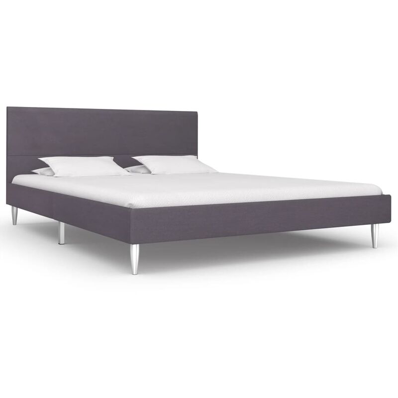 

Estructura de Cama de Tela Gris 160x200 cm - Gris - Vidaxl