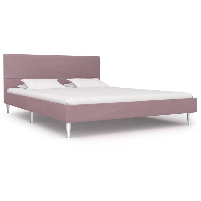 

Estructura de cama de tela rosa 140x200 cm - Rosa