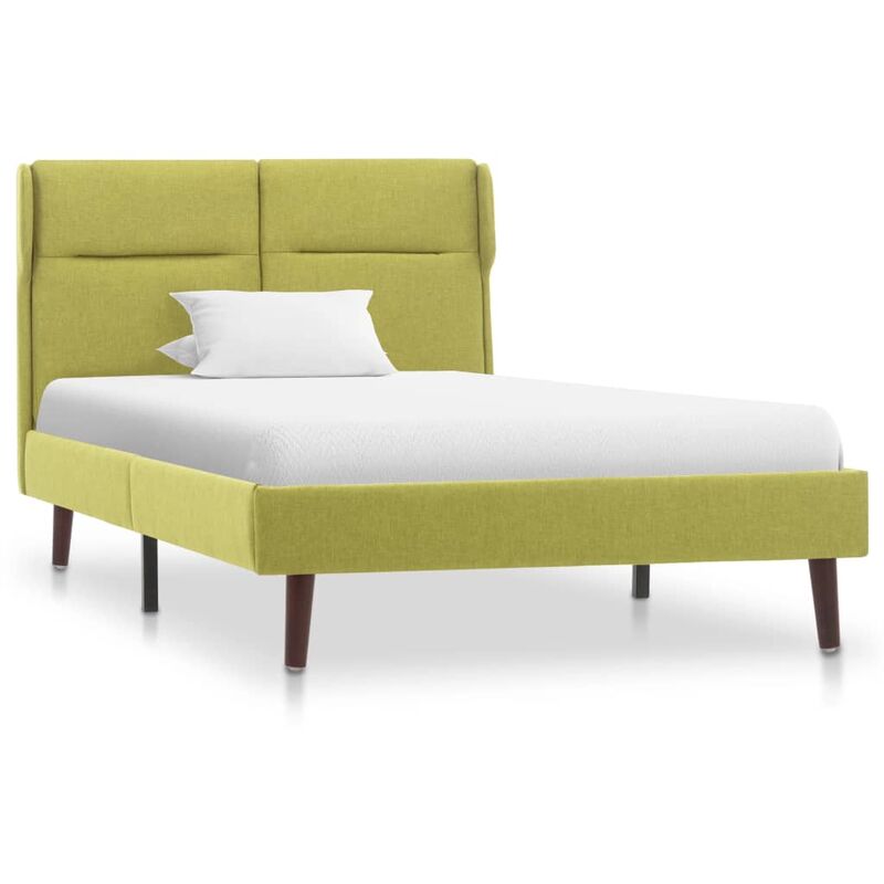 

Estructura de cama de tela verde 100x200 cm