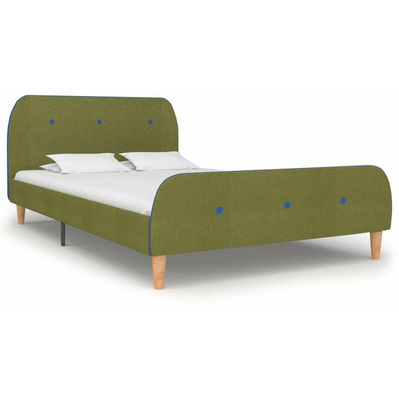 

Estructura de cama de tela verde 120x200 cm