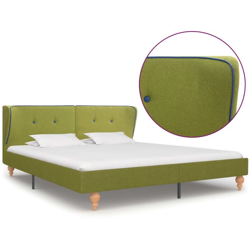 

Estructura de cama de tela verde 180x200 cm