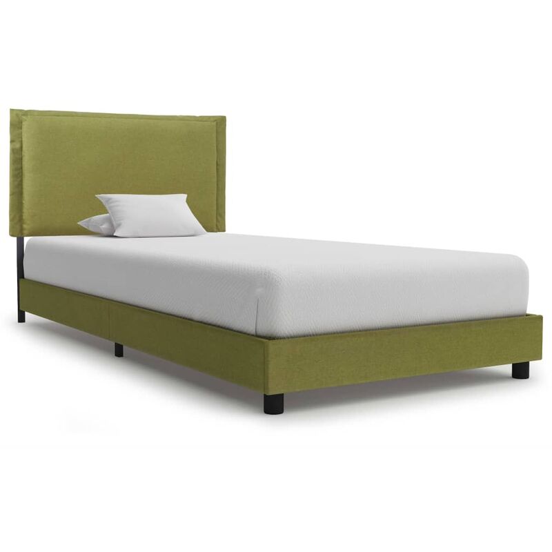 

Estructura de cama de tela verde 90x200 cm - Verde
