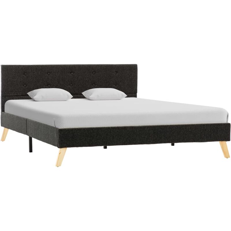 

Estructura de Cama de Tela Gris Oscura 140x200 cm - Gris - Vidaxl