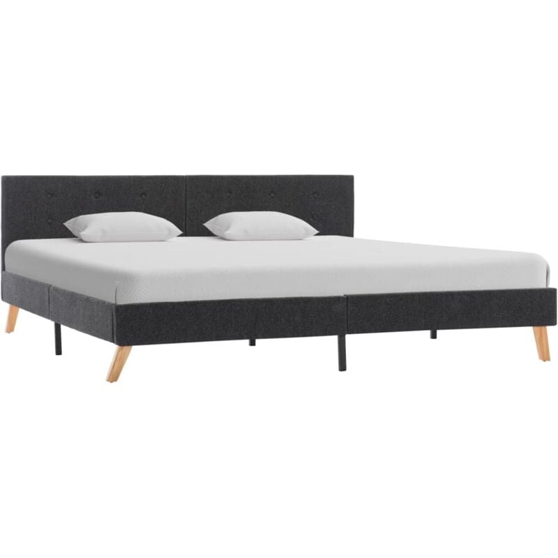 

Estructura de Cama de Tela Gris Oscuro 180x200 cm - Gris - Vidaxl