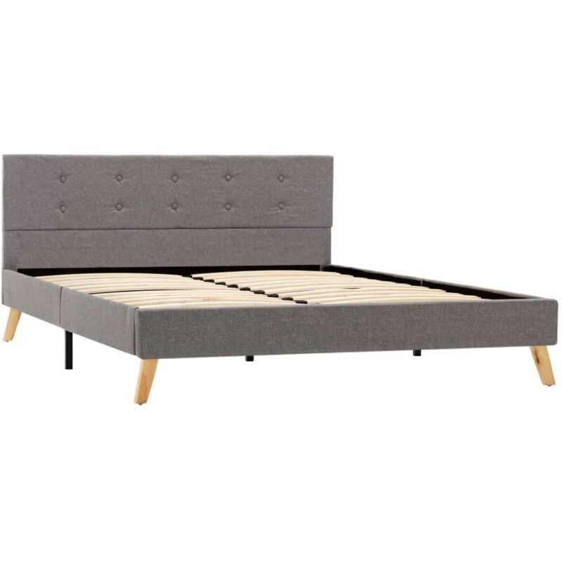 

vidaXL Estructura de Cama de Tela Gris Claro 140x200 cm - Gris