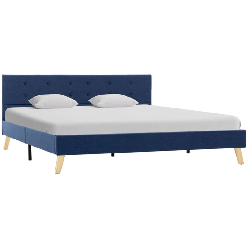 

Estructura de Cama de Tela Azul 160x200 cm - Azul - Vidaxl
