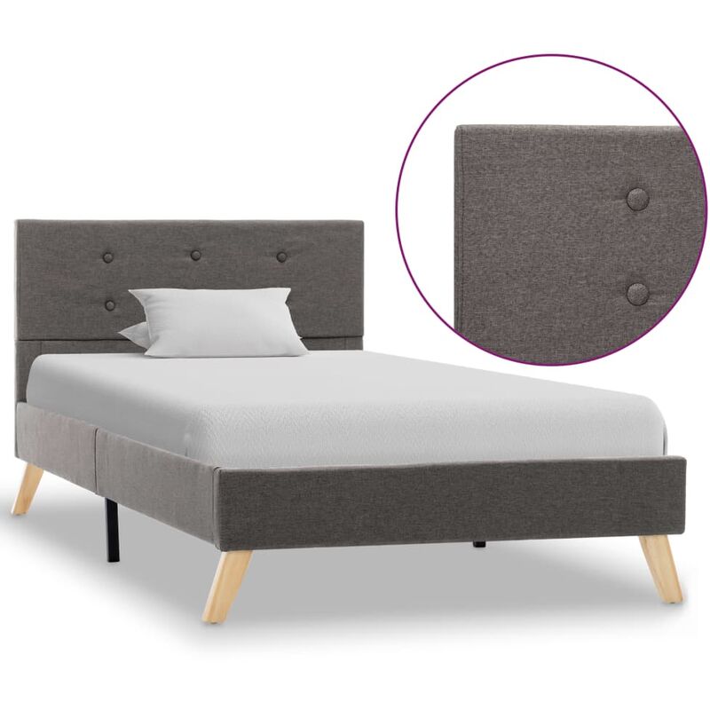 

vidaXL Estructura de Cama de Tela Gris Topo 90x200 cm - Gris Topo