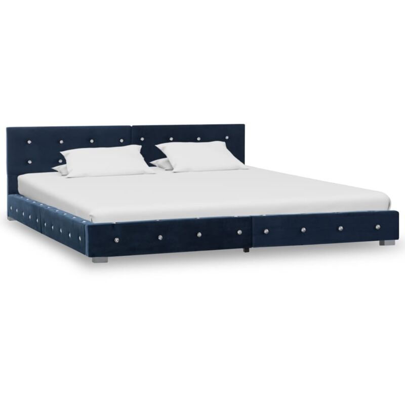 

Estructura de Cama de Terciopelo Azul 180x200 cm - Azul - Vidaxl