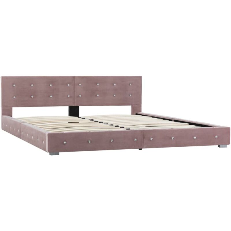 

Estructura de Cama de Terciopelo Rosa 160x200 cm - Rosa - Vidaxl