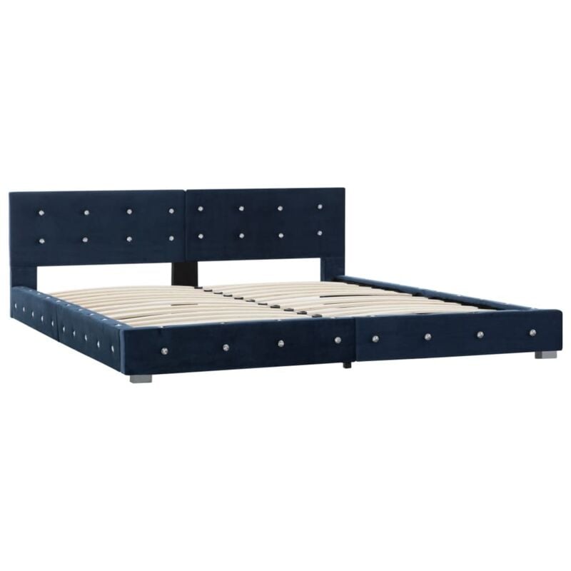 

Estructura de Cama de Terciopelo Azul 160x200 cm - Azul - Vidaxl