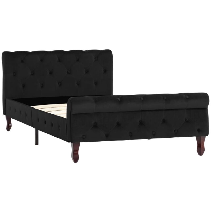 

Estructura de Cama de Terciopelo Negro 100x200 cm - Negro - Vidaxl