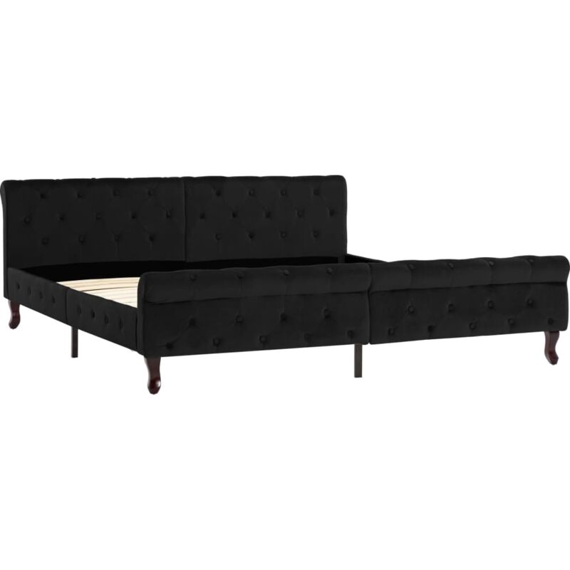 

Estructura de Cama de Terciopelo Negro 180x200 cm - Negro - Vidaxl