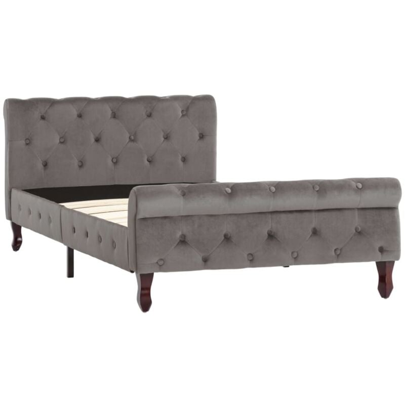 

Estructura de Cama de Terciopelo Gris 100x200 cm - Gris - Vidaxl