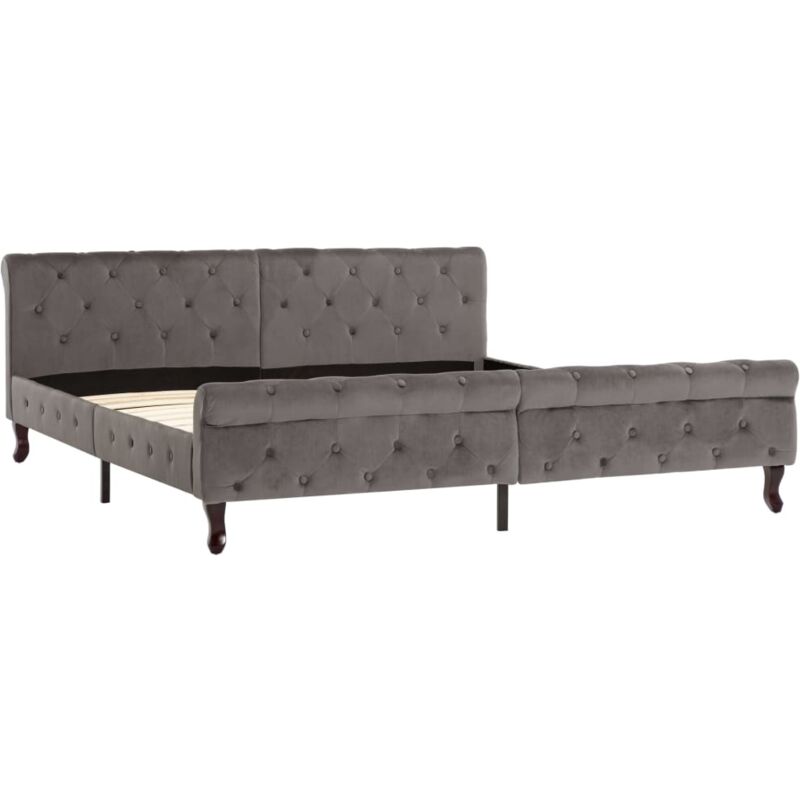 

Estructura de Cama de Terciopelo Gris 180x200 cm - Gris - Vidaxl