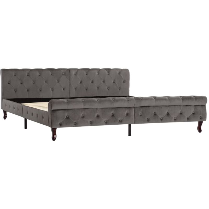 

Estructura de Cama de Terciopelo Gris 200x200 cm - Gris - Vidaxl