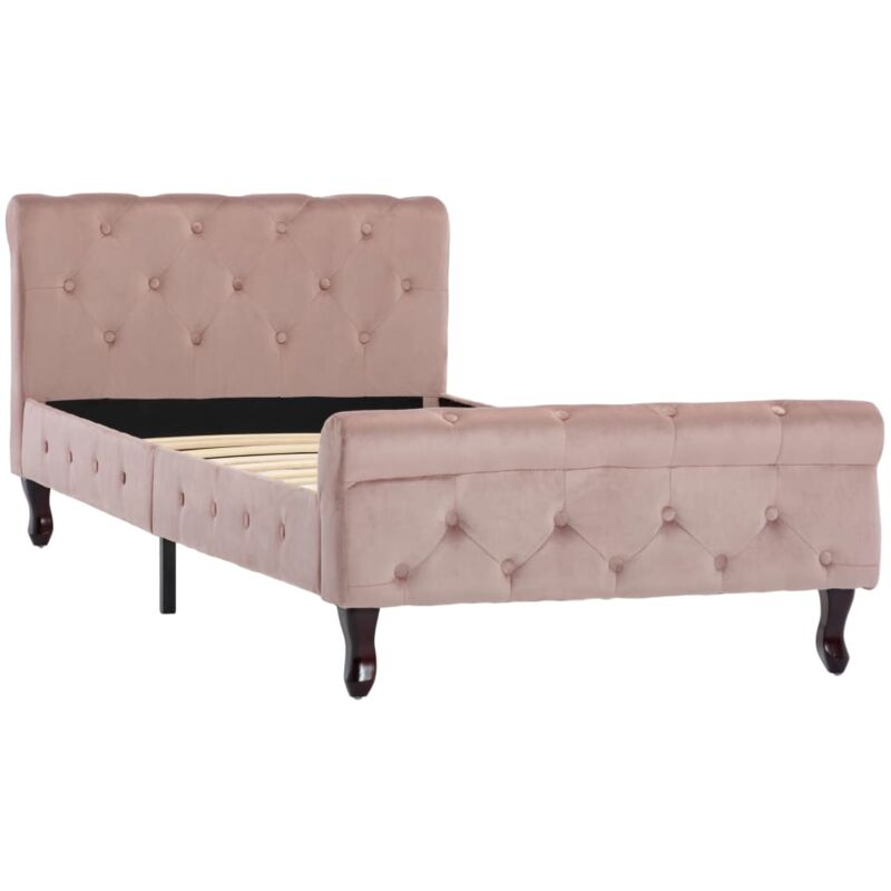 

Estructura de Cama de Terciopelo Rosa 90x200 cm - Rosa - Vidaxl
