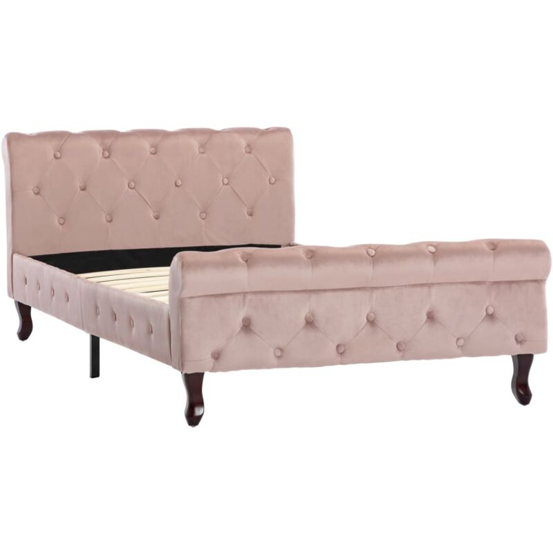 

Estructura de Cama de Terciopelo Rosa 100x200 cm - Rosa - Vidaxl