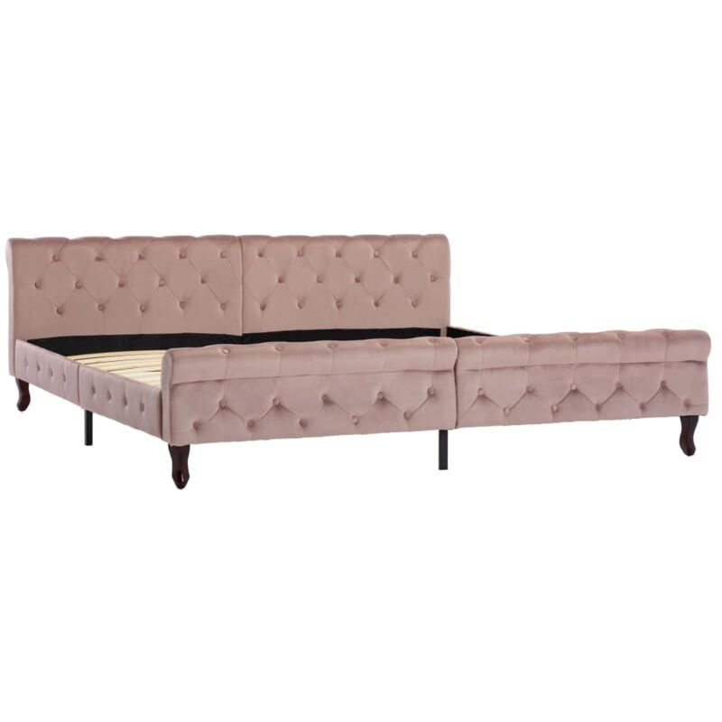 

Estructura de Cama de Terciopelo Rosa 200x200 cm - Rosa - Vidaxl