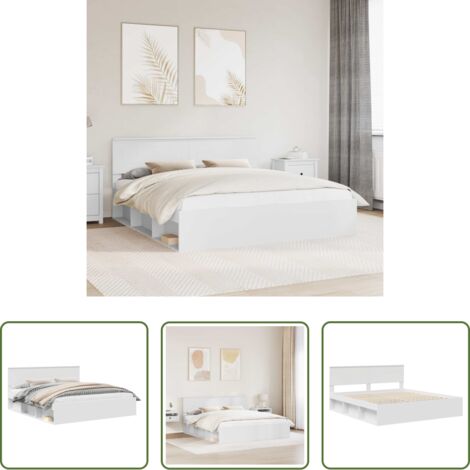 Estructura de cama -  Estructura de cama 200 x 200 cm Madera de ingeniería