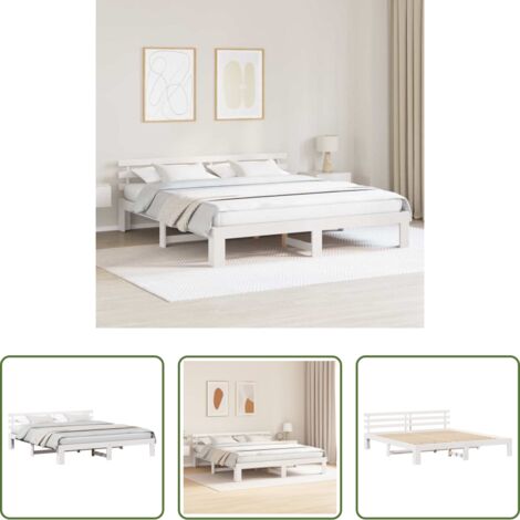 Estructura de cama -  Estructura de cama 200 x 200 cm Madera de pino macizo