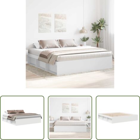 Estructura de cama -  Estructura de cama blanca 200x200 cm