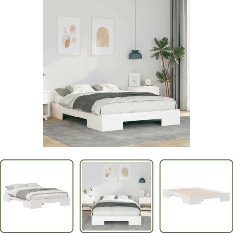 Estructura de cama -  Estructura de cama Blanco 135 x 190 cm