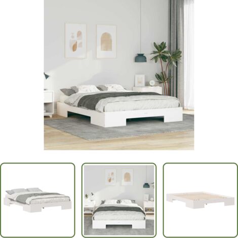 Estructura de cama -  Estructura de cama Blanco 140 x 200 cm