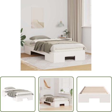 Estructura de cama -  Estructura de cama Blanco 75 x 190 cm