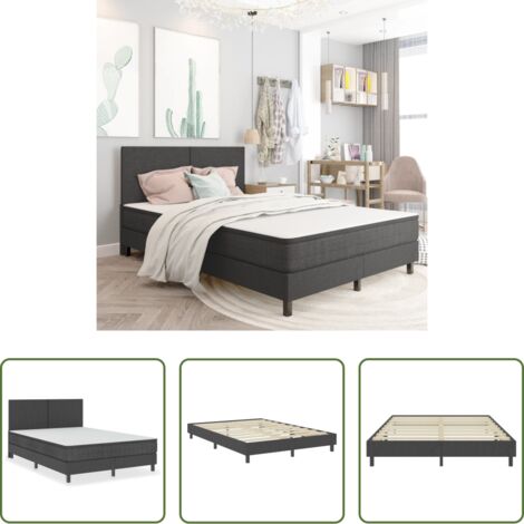 Estructura de cama -  Estructura de cama Box Spring tela gris 140x200 cm