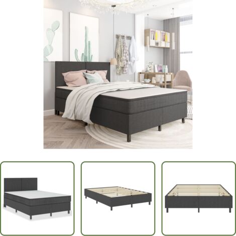 Estructura de cama -  Estructura de cama Box Spring tela gris 160x200 cm