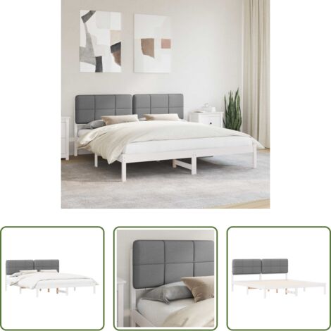 Estructura de cama -  Estructura de Cama con Cabecera Tapizada Negro 120 x 200 cm