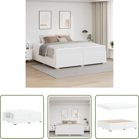 Estructura de cama -  Estructura de cama con colchón 200 x 200 cm tela
