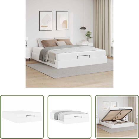 Estructura de cama -  Estructura de cama con colchón con colchón 2 pcs PVC