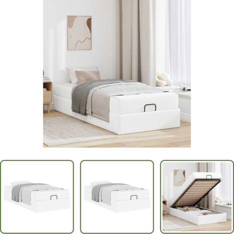 Estructura de cama -  Estructura de cama con colchón con colchón 2 pcs PVC