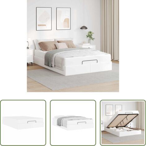 Estructura de cama -  Estructura de cama con colchón con colchón 2 pcs PVC