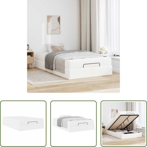 Estructura de cama -  Estructura de cama con colchón con colchón 2 pcs PVC