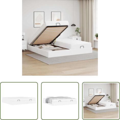 Estructura de cama -  Estructura de cama con colchón con colchón 2 pcs PVC