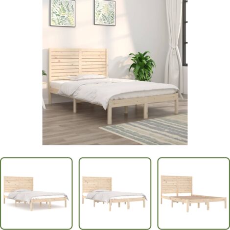 Estructura de cama -  Estructura de cama madera maciza 120x190 cm